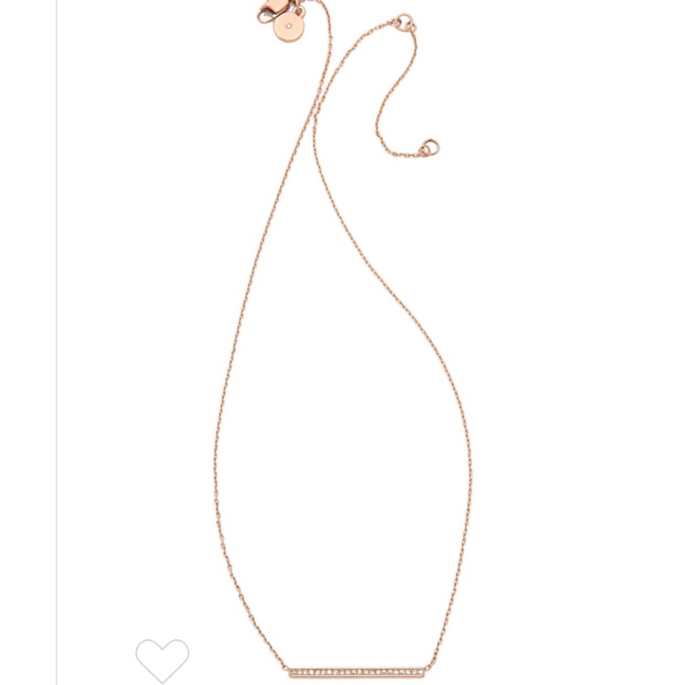 Michael Kors rose gold bar necklace